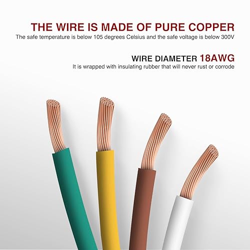 Miniatura 8 de Nilight Conector de extremo de remolque de 4 vías, cable encamisado de 5 pies, resistente 18 AWG 4 pines, enchufe de luz de remolque de cobre puro,