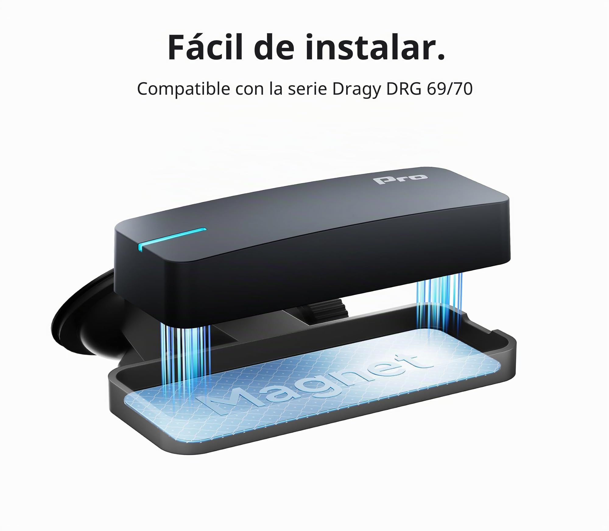 Dragy Oficial Mount, Soporte de Ventosa para Ventana Compatible con medidor de Rendimiento basado en GPS DRG69/70 Series