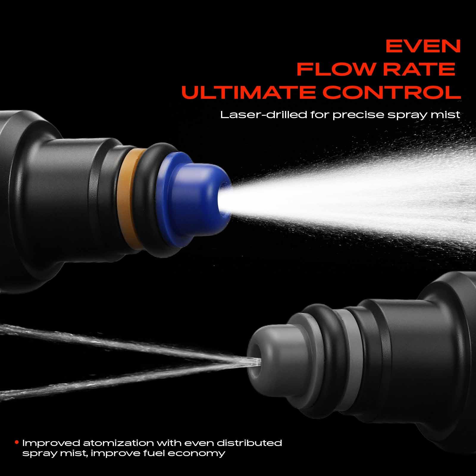 Frankberg 4X Fuel Injector Nozzle 2-Pins with Seals Compatible with B-Max JK C-Max DM2 Fiesta V JD JH Focus DAW DBW Fusion JU Mondeo IV BA7 Puma EC Replace# 0280158200