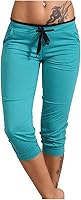 Vista 61 de Pantalones capri para mujer, estilo casual, de verano, elásticos, de cintura alta, pantalones de yoga, ajuste atlético, pantalones deportivos