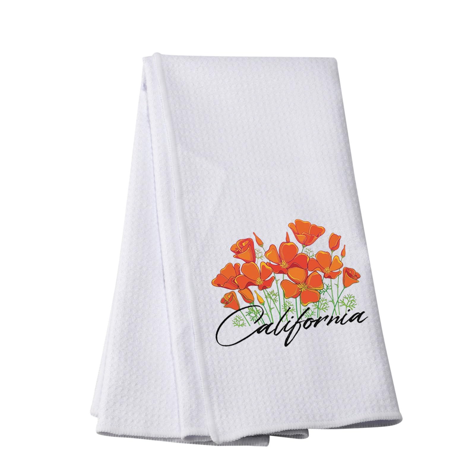 California Poppy Kitchen Towel California Kitchen Towel California State Gift American Poppy Gift (California-t)