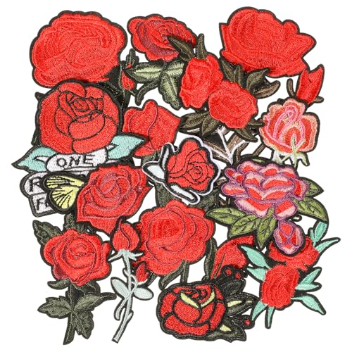 YBEATY 14Stück Aufbügeln Blumen Bestickte Aufnäher Rosenblumen Aufnäher Aufbügeln Blumen Stickerei Applikation Rosenblumen DIY Nähapplikation Reparaturflicken Zubehörfür Kleidung Hüte Jeans Halloween YBEATY 14Stück Aufbügeln Blumen Bestickte Aufnäher Rosenblumen Aufnäher Aufbügeln Blumen Stickerei Applikation Rosenblumen DIY Nähapplikation Reparaturflicken Zubehörfür Kleidung Hüte Jeans Halloween