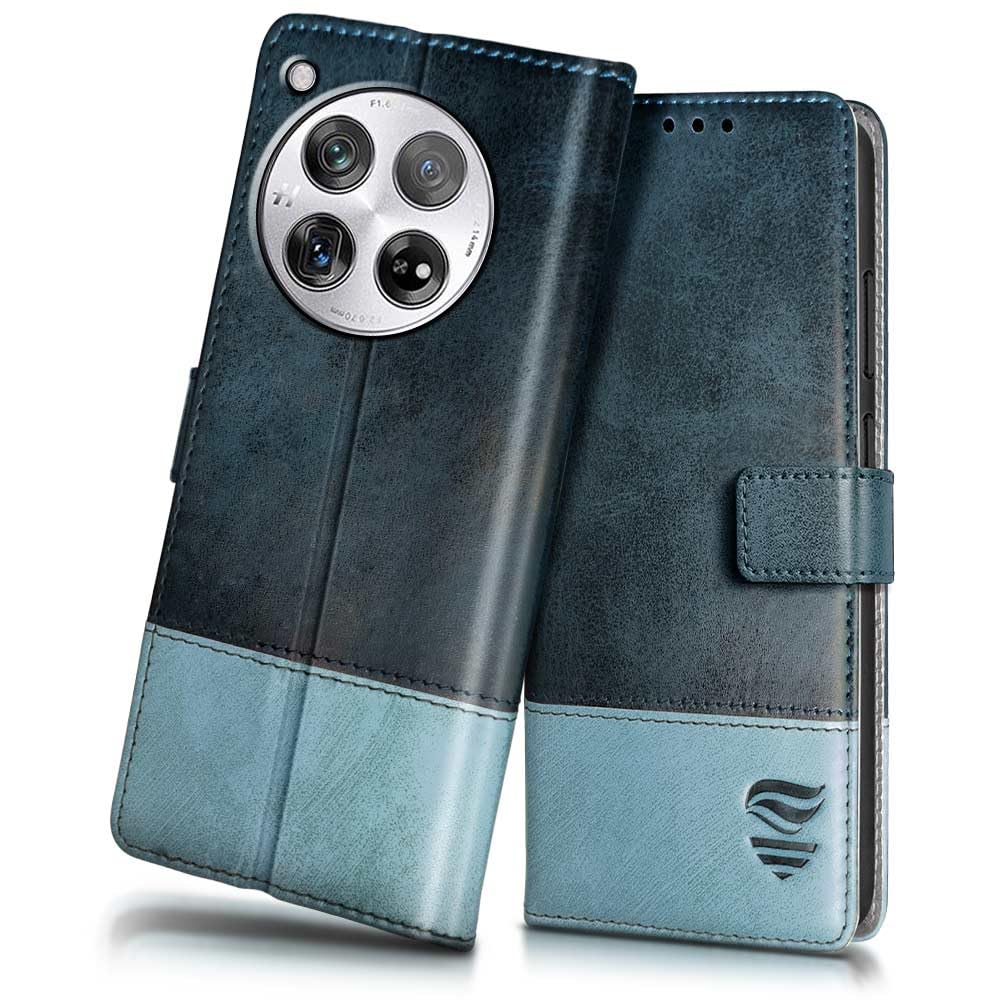 FLIPPED Vegan Leather Flip Case Back Cover for 1+ OnePlus 12 5G (Flexible, Shock Proof | Hand Stitched Leather Finish | Card Pockets Wallet & Stand | Blue with Aquamarine) (B0CT5FKBYJ) Amazon Price History, Amazon Price Tracker