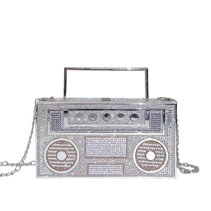 Image of Women Retro Crossbody Bag Rhinestone Fun Unique Evening Clutch Purses for Women