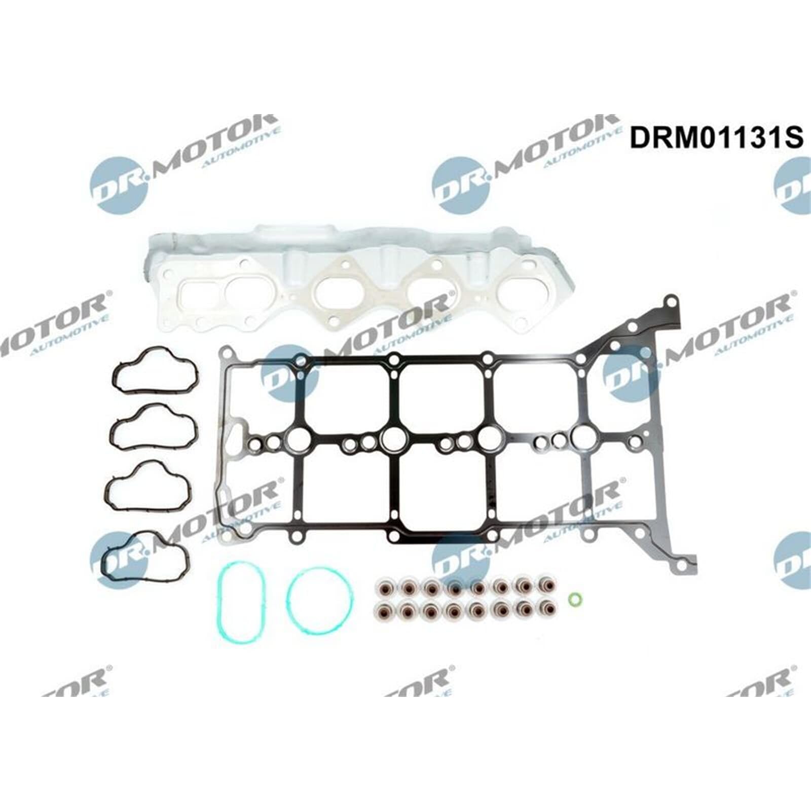 DR.MOTOR AUTOMOTIVE DRM01131S Juego de juntas de tapa de válvula con junta de tapa de válvula con junta de vástago de válvula sin junta de culata con junta de colector de admisión con