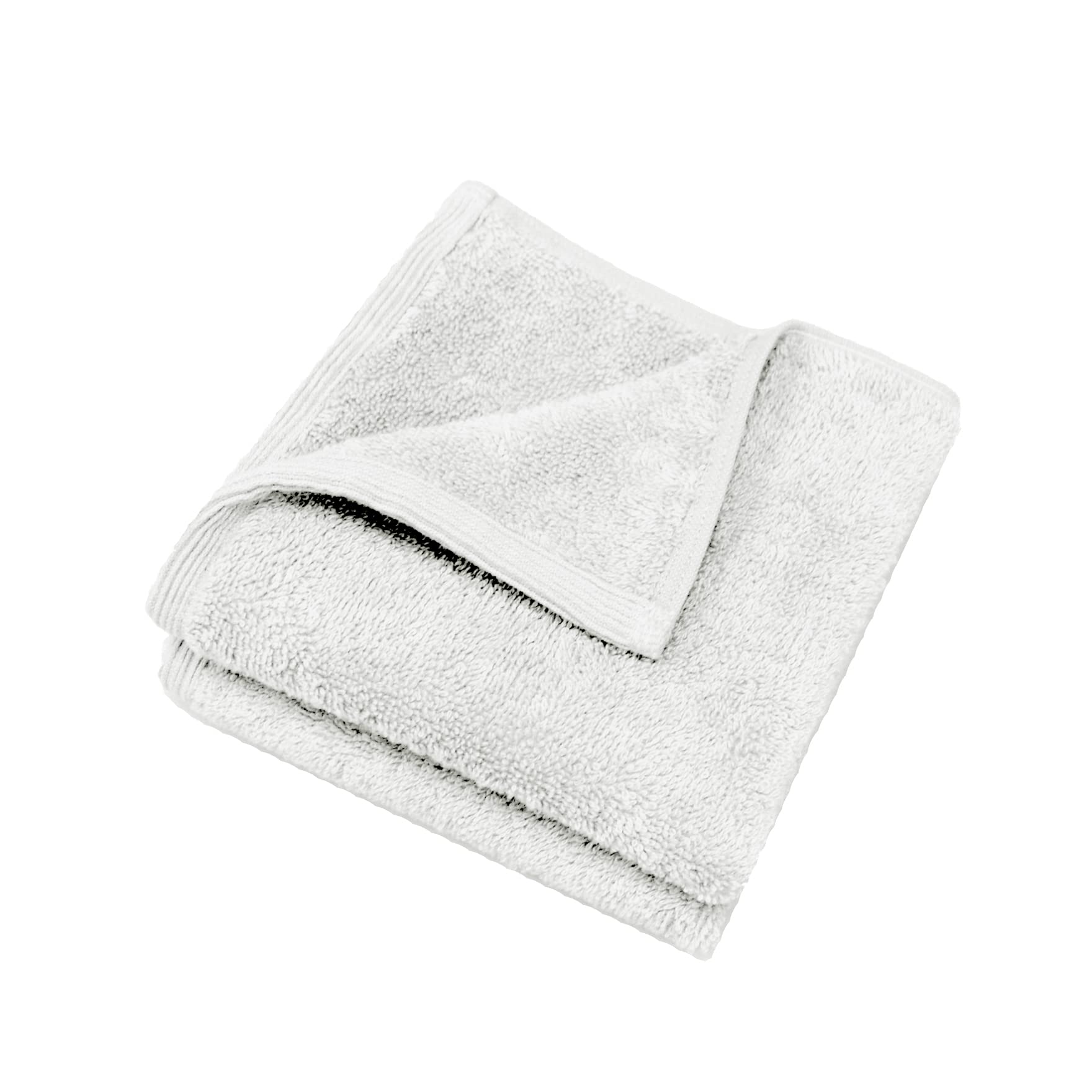 Allure Pack of 2 Bamboo Face Cloths 30 x 30cm – Luxury Super Soft Hypo-Allergenic Plush 550GSM Pair of Flannel Towels (White)