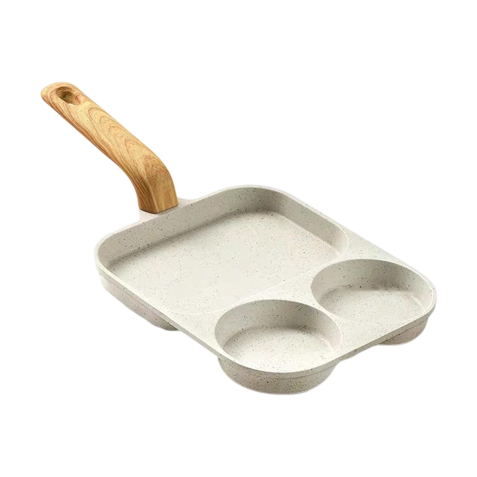 Jazuaiao Aluminum Alloy 3 Section Nonstick Cookware Eggs Frying Pan for Fast Breakfast Cooking with Ergonomic Grip Nonstick Frying Pan