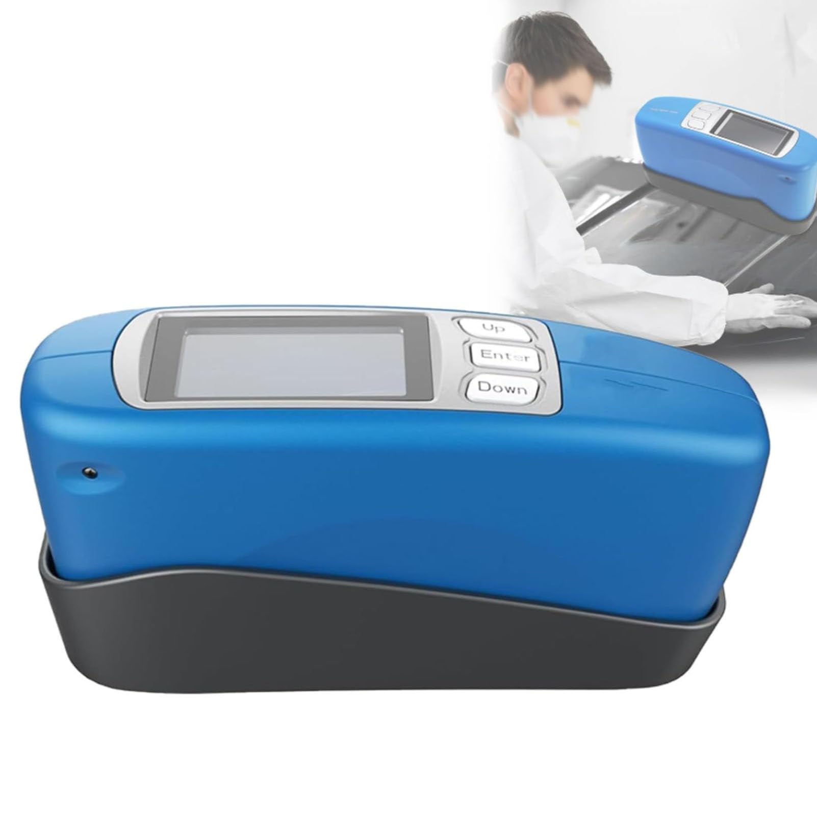 Oiyekntd Digital Gloss Meter, Portable Gloss Meter Angle Glossmeter in Spraying, Plastic, Printing, Paint Surfaces Glossmeter Analyzer, Multi-Angle Gloss Meter CS300S