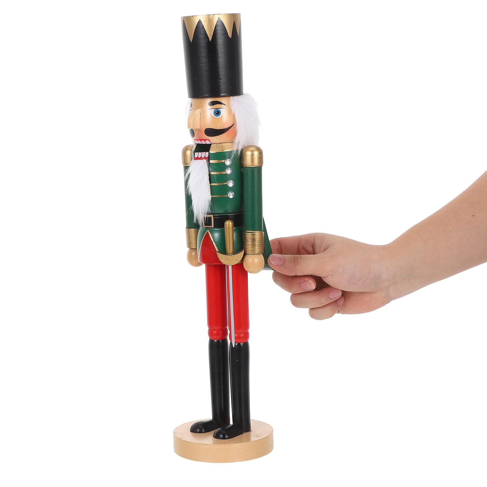 Beavorty Schiaccianoci Rustico in Legno Base Rotonda Decorazione Tradizionale per Feste di Natale e Ornamento Festivo da Tavolo la Casa