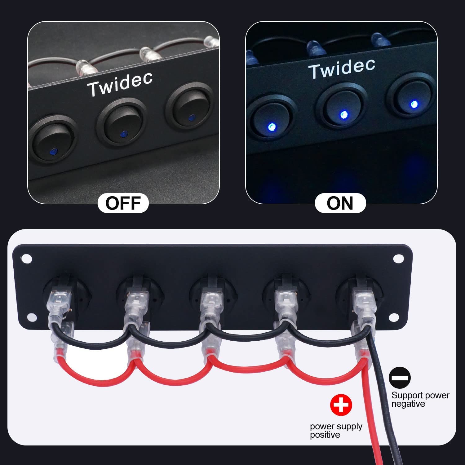 Lighted Rocker Switches Panel PRODUCTS TOGGLE SWITCH PANELS New