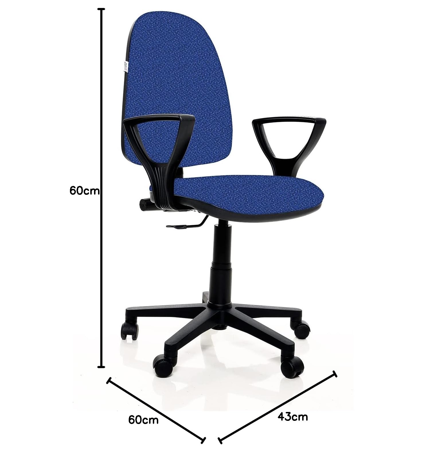 Sedia Da UfficioGalizia Prime Poltroncina Ergonomica Contatto Permanente schienale Regolabile In Altezza Sedile E Schienale Imbottiti In Tessuto ignifugo, certificato italiano (BLU)