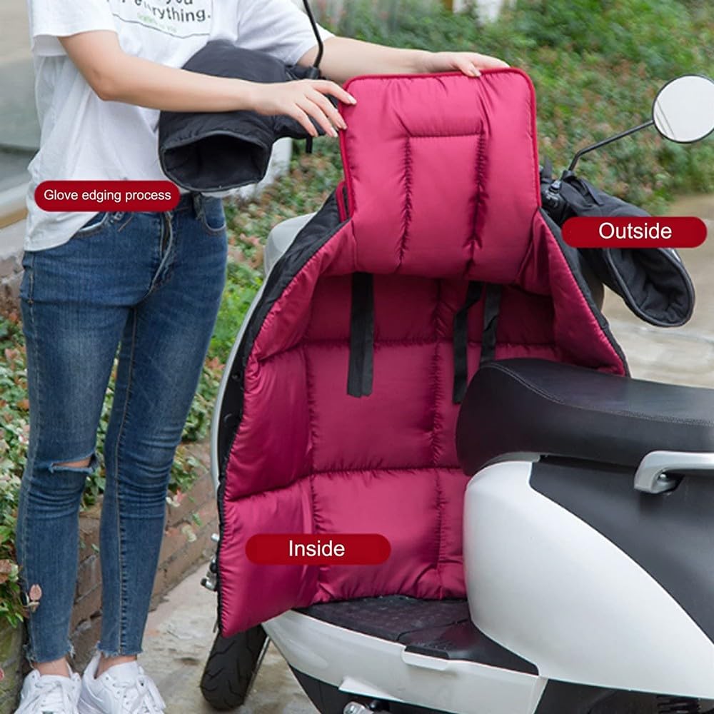 BLUEZY Tablier Couvre Jambe Scooter Universel, Housse Protection Contre Le Froid et La Pluie au Etanche, pour Les Véhicules Électriques Et Les Scooters, Accessoires Scooter B