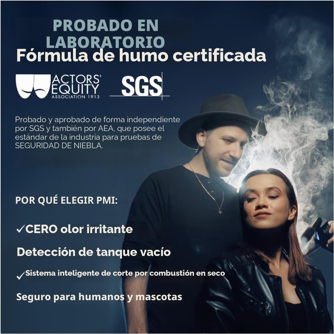 PMI SmokeNINJA PRO HAZER KIT - Máquina de humo portátil con Bluetooth y boquilla de niebla 3ª gen para cine, fotografía y eventos