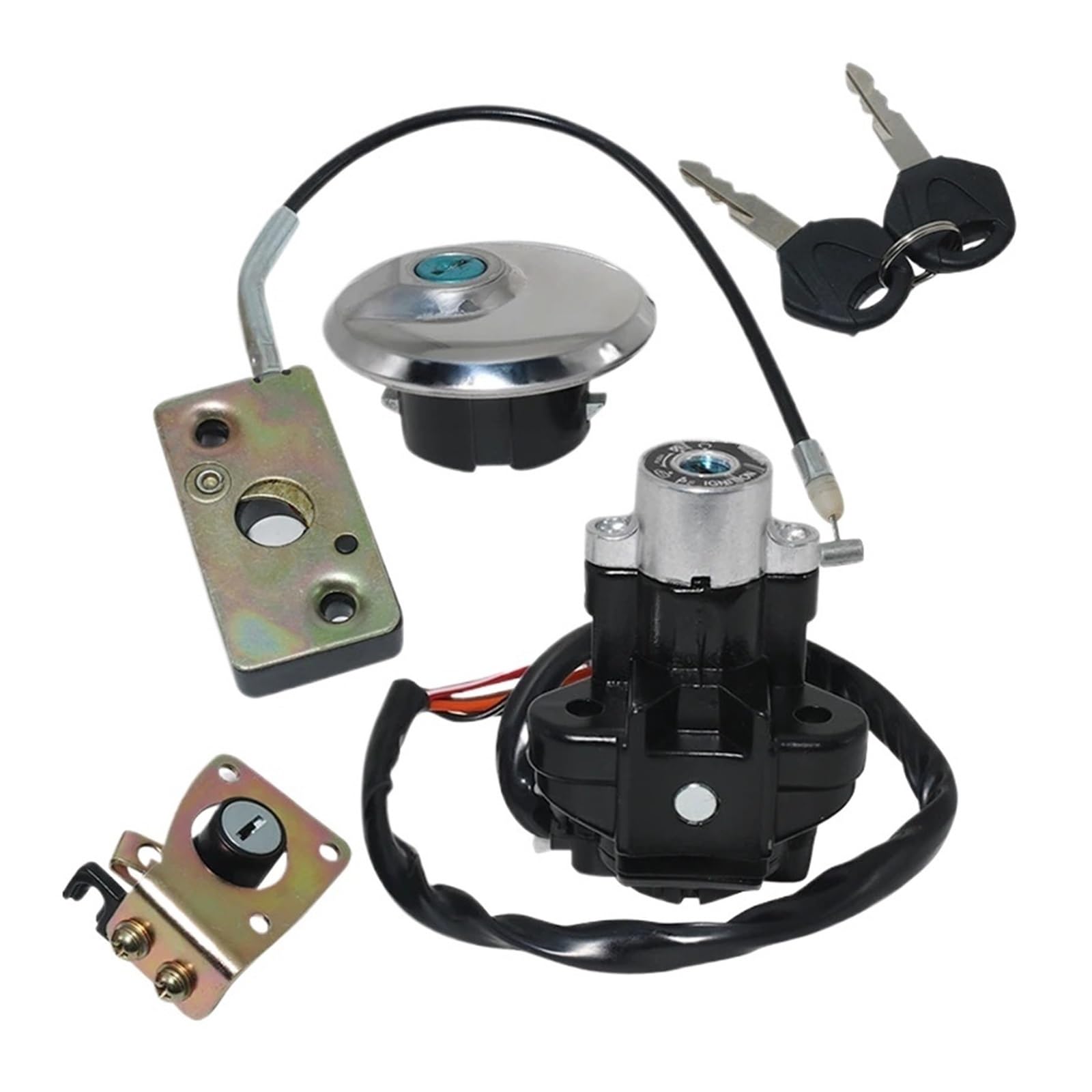 Compatible Con Suzuki GZ125 GZ 125 1998-2003 GZ250 1999-2011, Interruptor De Encendido Combustible Y Gas Para Motocicleta Kit Llave Cerradura de encendido con llaveJuego