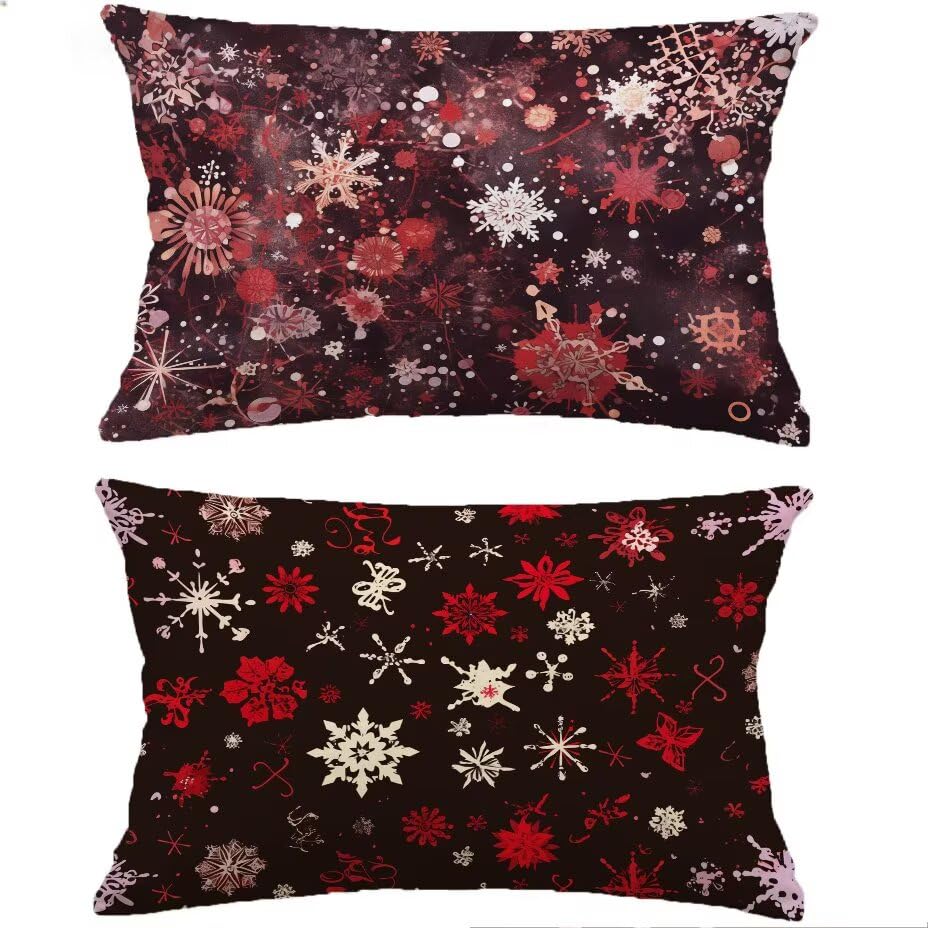Housse de coussin de jardin 50x70 noir effet lin premium