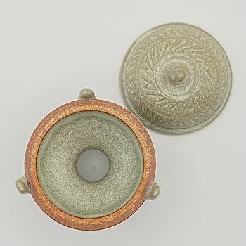 茶道具　陶磁器　二重の塔　塔香炉　在銘　共箱　C　6119 茶道具 陶磁器 二重の塔 塔香炉 在銘 共箱 C 6119