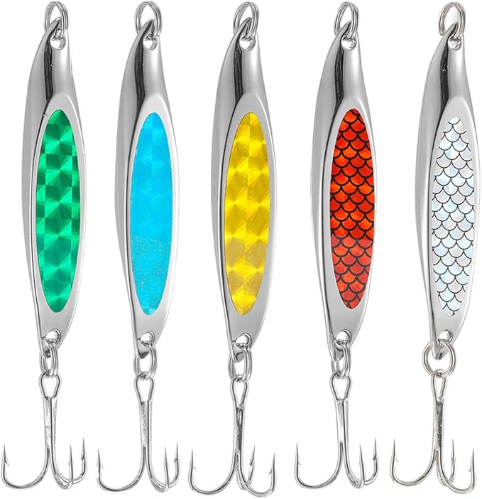 TUXIBIN 5pcs dexter wedge fishing lures sea Trout Lures Metal Slice