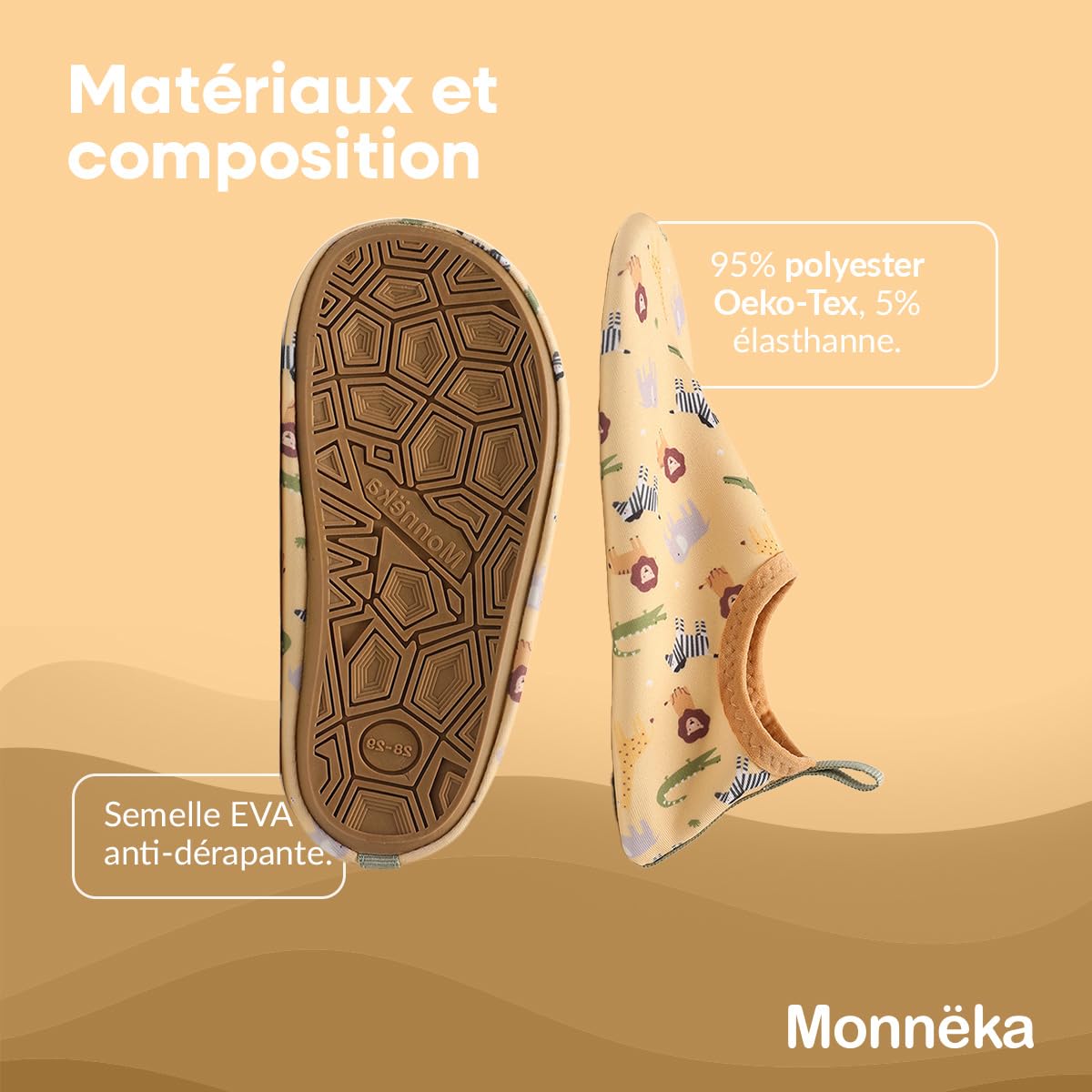 Chaussures Aquatiques pour Enfant | Chaussures de Plage Légères à Semelle Antidérapante en EVA, Faciles à Enfiler | Idéales pour Activités Nautiques