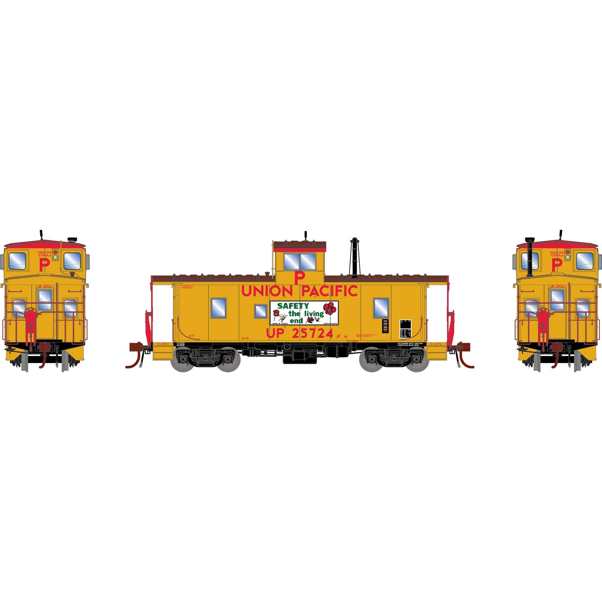 Athearn HO ICC Caboose CA-10 w/Lights UP #25724 ATHG79137 HO Rolling Stock