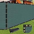 phepetroll 6 x 50FT Privacy Screen Fence Green Heavy Duty Mesh Fencing Shade Net Cover with Reinforced Bindings 100 Straps for Outdoor Chain Link Fence Patio Wall Garden Backyard, Green