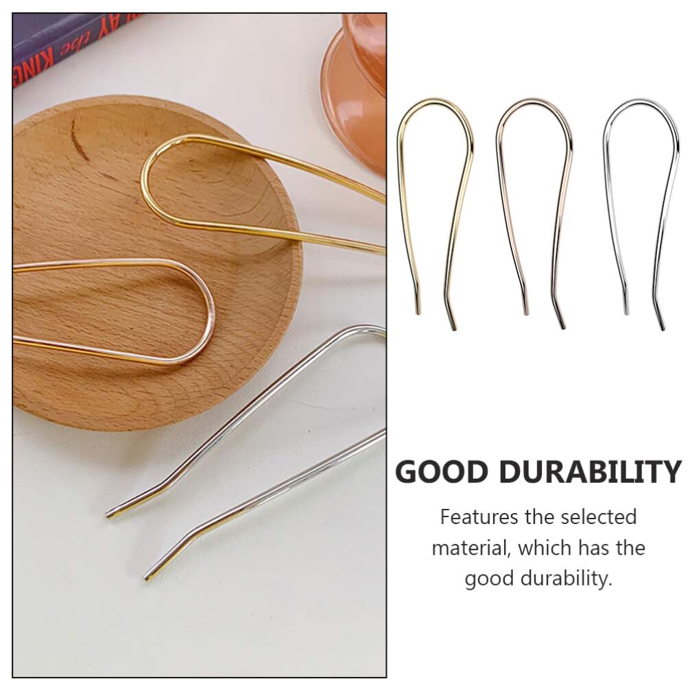 3pcs Elegant U-shaped Hairpins for Women Hair Stick Accessories for Updos Versatile Headdress for Parties Gatherings and Daily Use