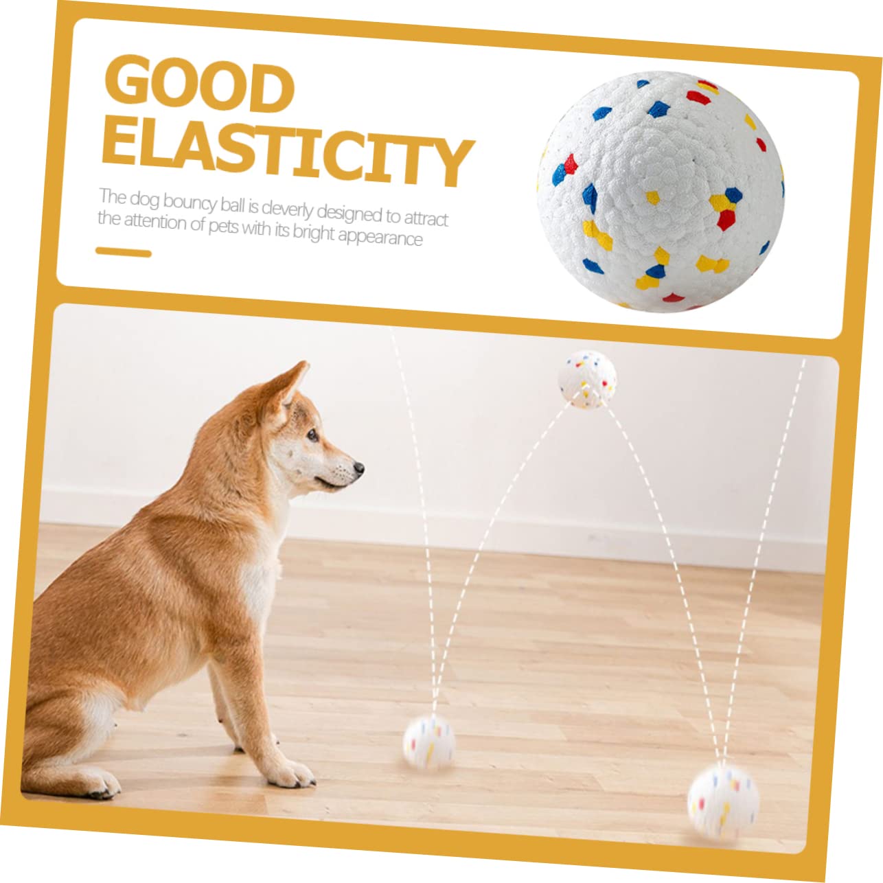POPETPOP 4 Stück Hüpfender Ball Schmeiß Es Eier Bälle Für Hunde Beißspielzeug Für Welpen Welpen-backenzahnkauer Welpenkaustock Welpenzahnplüsch Interaktive Kugel Groß E-TPU-Material