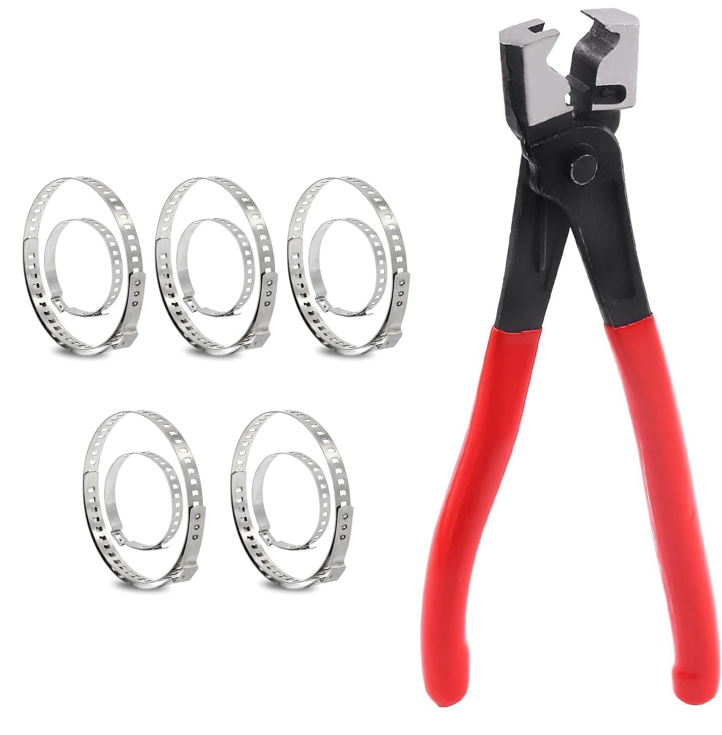 11Pcs Car Clip Pliers, Heavy Duty Multi-Purpose Hose & CV Boot Clamp Assortment Kit, Crimp Clamp Clic-R Collar Pliers for Most Cars