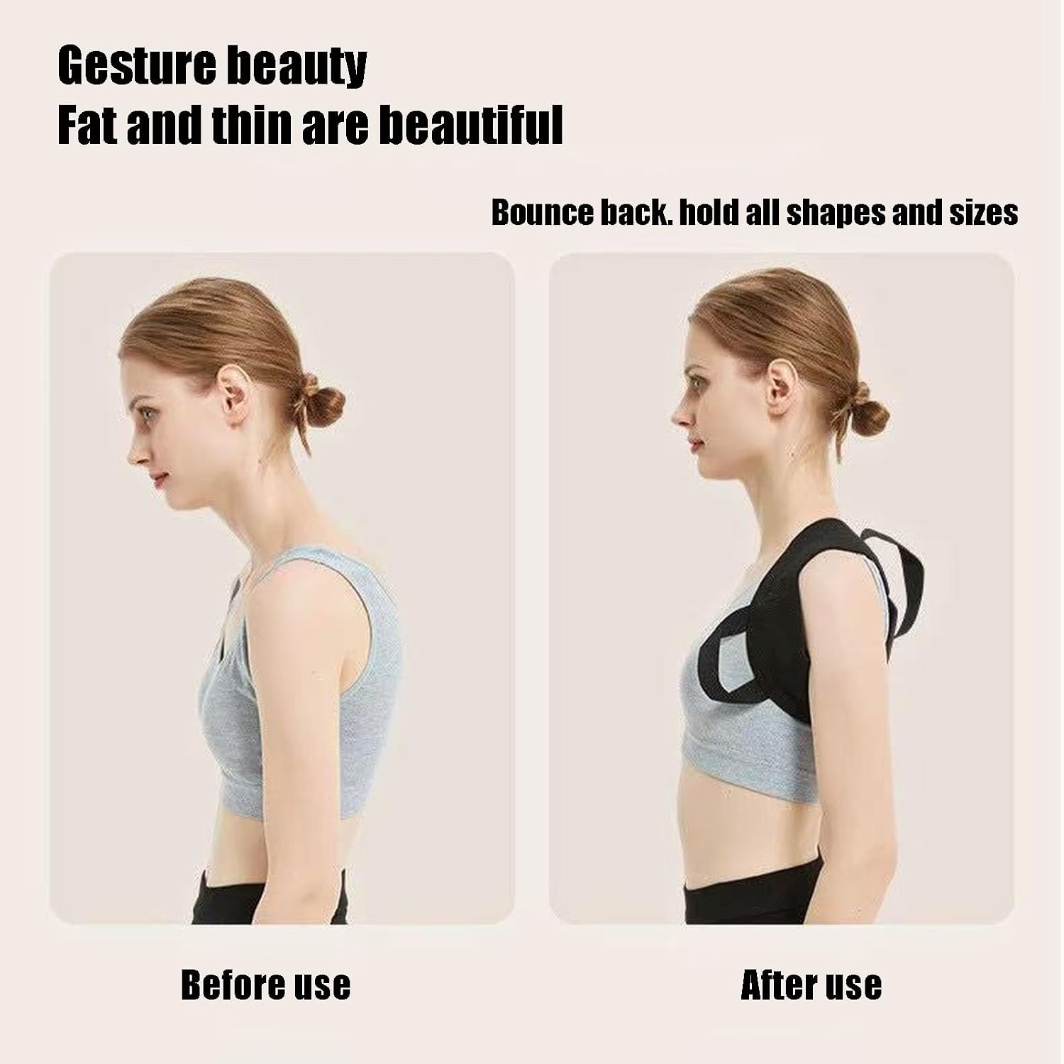 S~XXL(45~100kg) Posture Corrector，Posture Corrector for Women Men，Open Shoulder Beautiful Back Brace Training Belt Corrector,Lower Back Brace（Unisex.(Black,S(45-60kg))