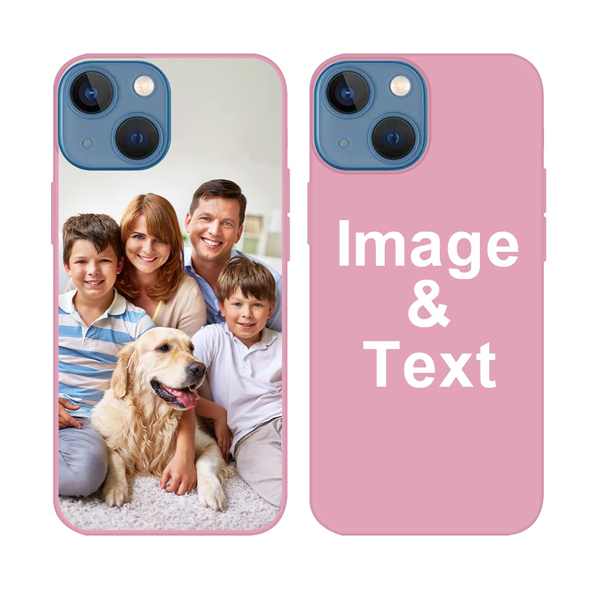 Styletify Custom Phone Case for iPhone 13 Mini, Personalized Picture Case Shockproof Silicone Case Soft Candy Custom Phone Case Xmas Birthday Gift