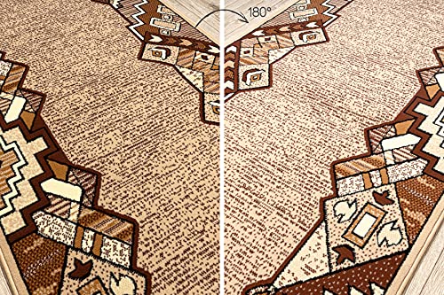 Alfombra de Pasillo Baryton Beige 140x220 cm para Hogar 4
