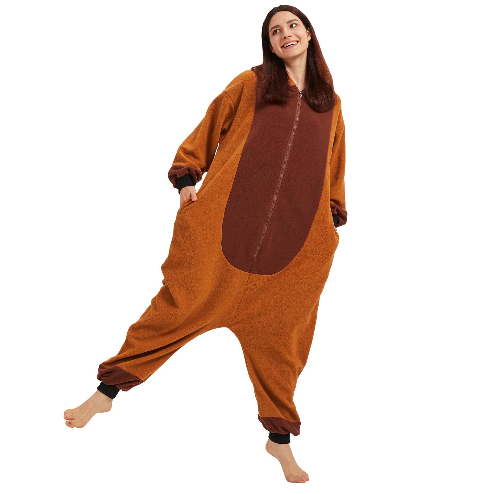 Capybara Onesie para adultos, pijama, Halloween, carnaval, disfraz, cosplay, carnaval, ropa de dormir de animales para mujer y caballero