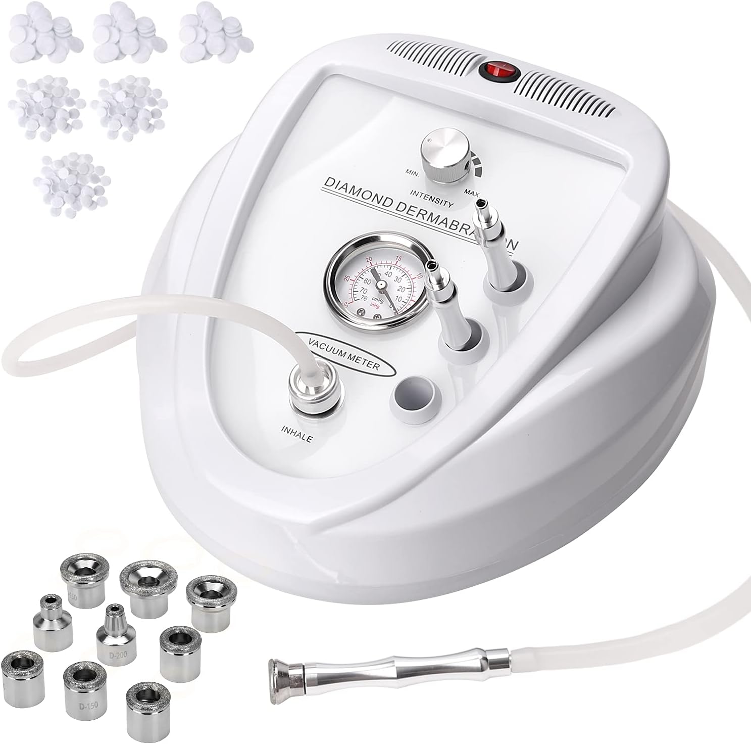 Diamond Microdermabrasion Machine, MYSWEETY 65-68cmHg Suction Power Professional Dermabrasion Facial Machine, Home Use Skin Care Tool Beauty Machine with 300pcs Cotton Filter…