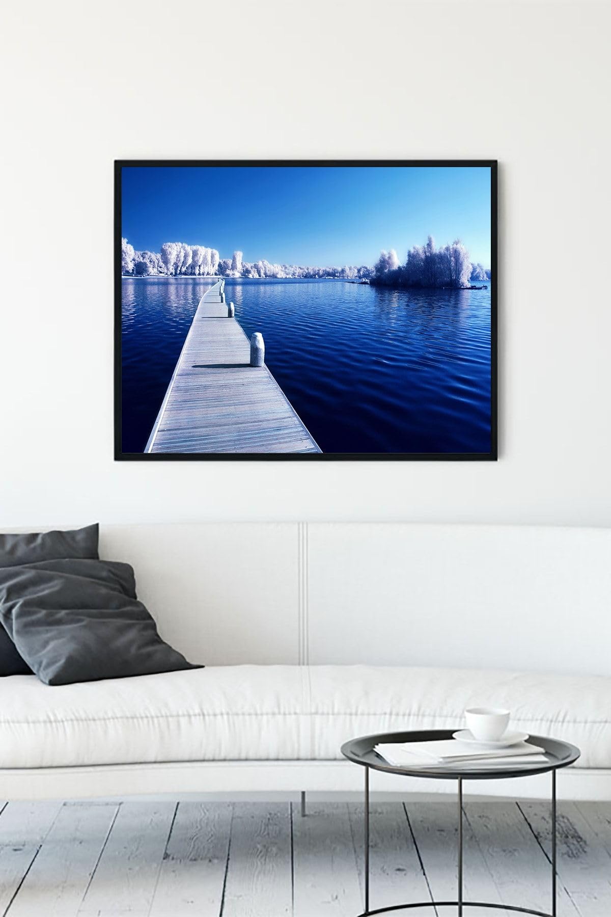 Postermanya (pster12317) Kış Kar Manzara Çerçeveli Tablo 3 (40x50cm)