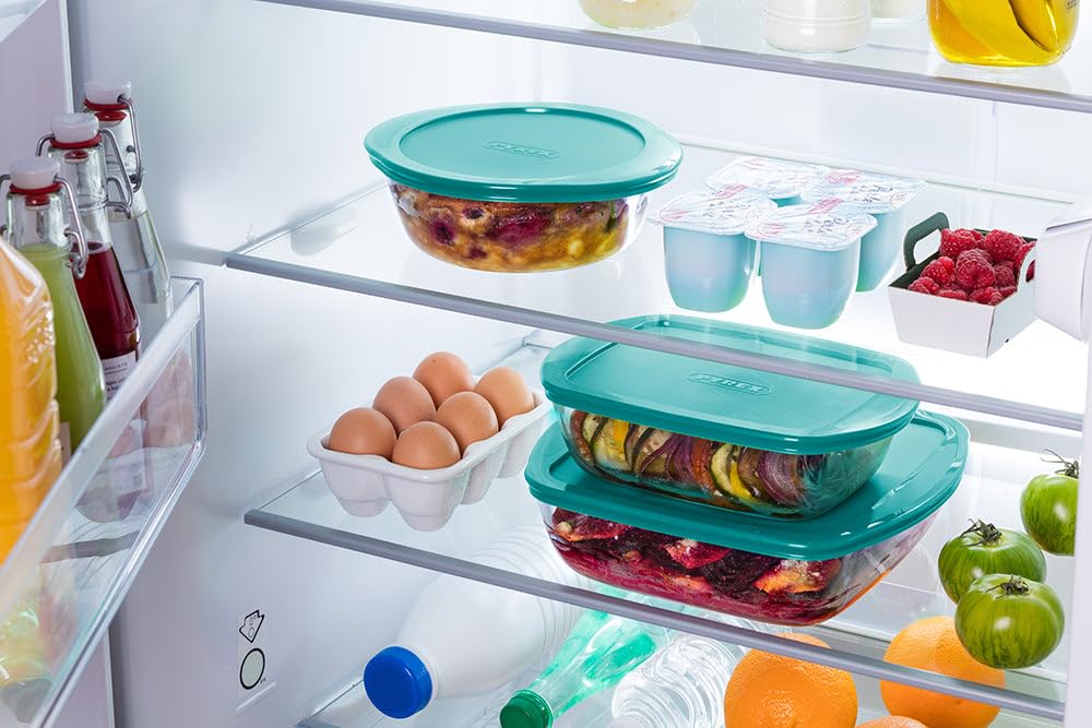 Pyrex Boîte De Conservation En Verre Ronde Cook & Store - Idéale Pour Cuire, Conserver Et Réchauffer Vos Plats