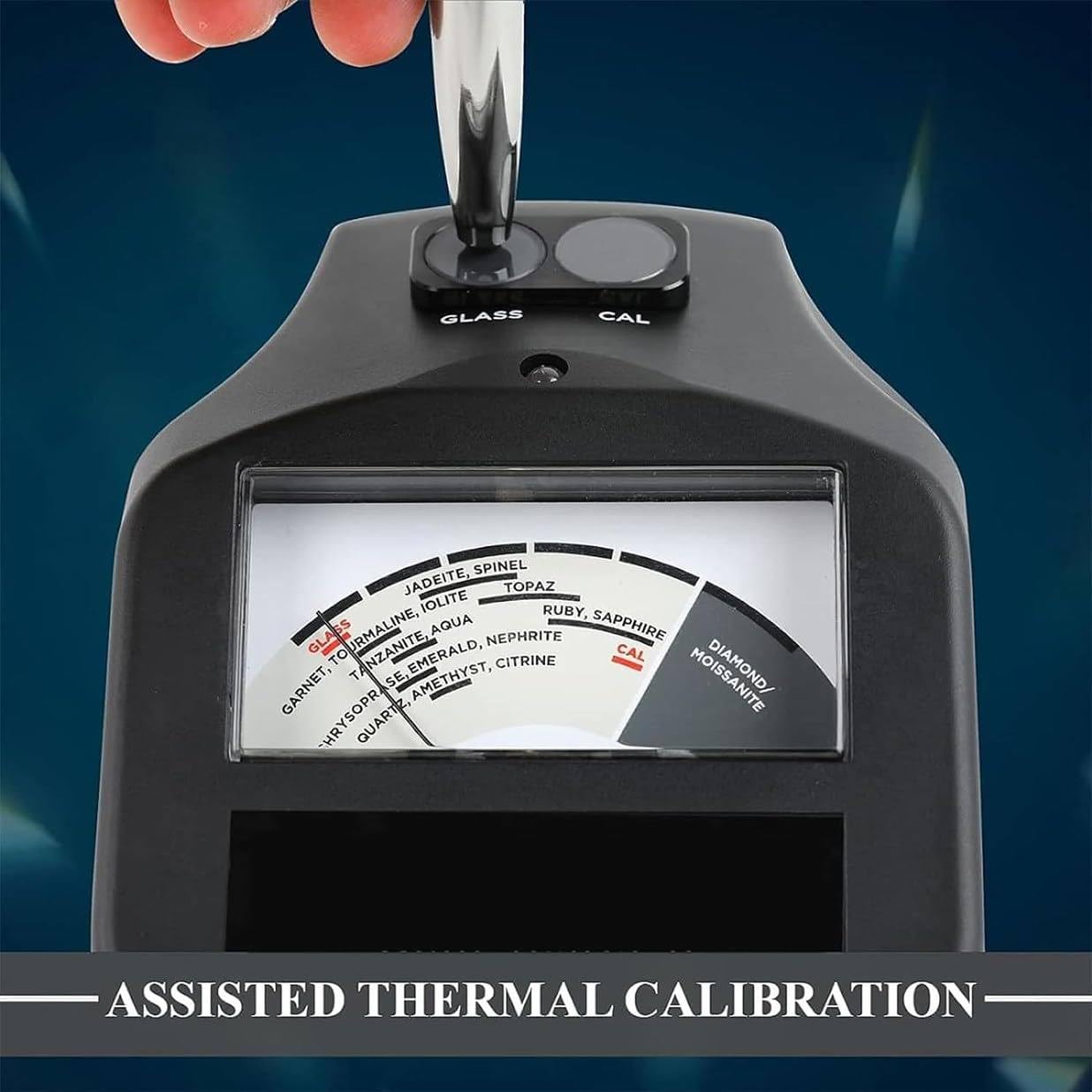 FENOKD High Precision Jewelry Diamond Tester, Gemstone Diamond Tester, with Assisted Thermal Calibration, for Identifying Diamonds/Moissanites and Common Colored Gemstones