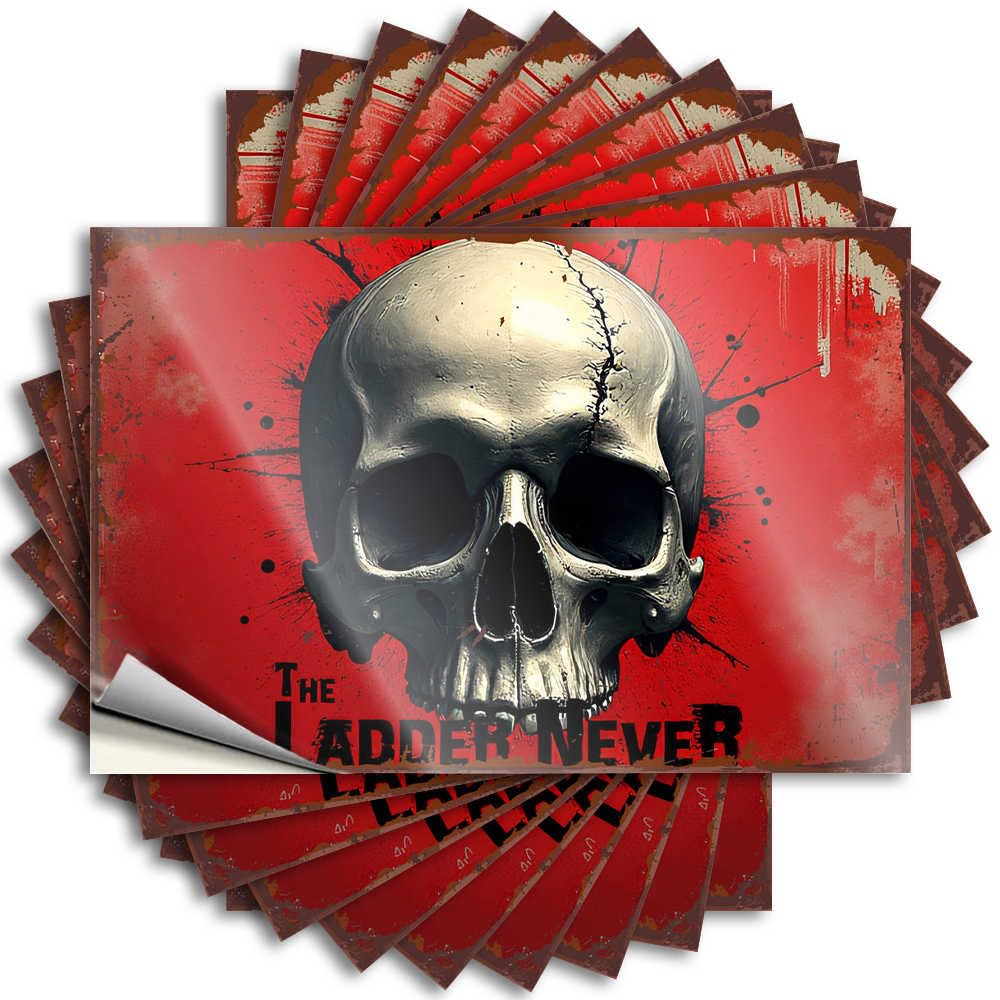 Tattoo Neutral, Interior Tumbler Skull Artwork: The Ladder Never Falls | Love Decor(8X12CM)