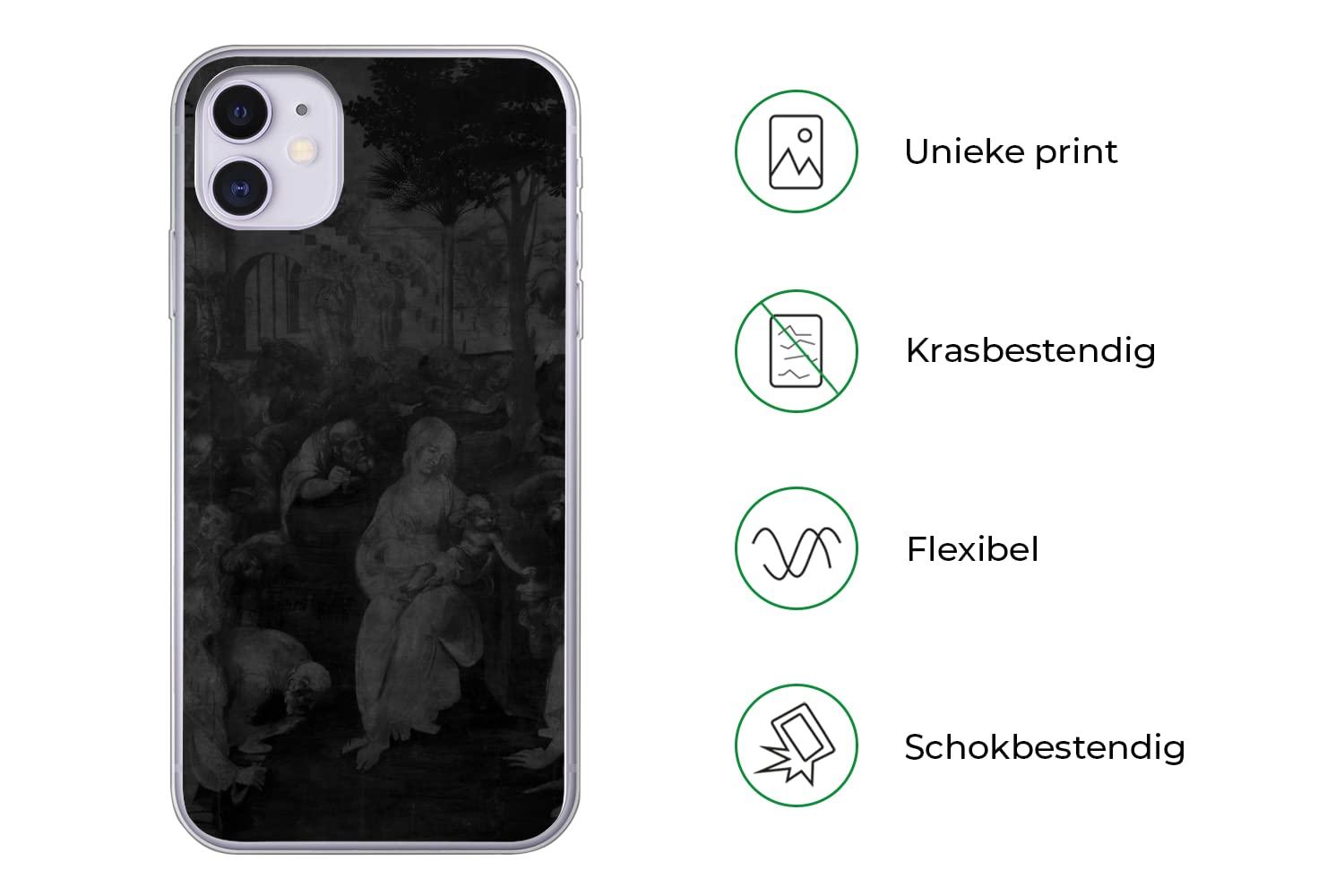 Funda para iPhone 11 - Adoración de los Reyes Magos - Leonardo da Vinci - Funda de Silicona/Funda Blanda para teléfono móvil