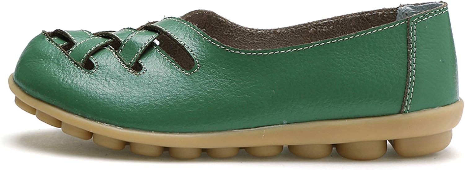 VenusCelia Women's Comfort Walking Casual Flat Loafer 6 Green