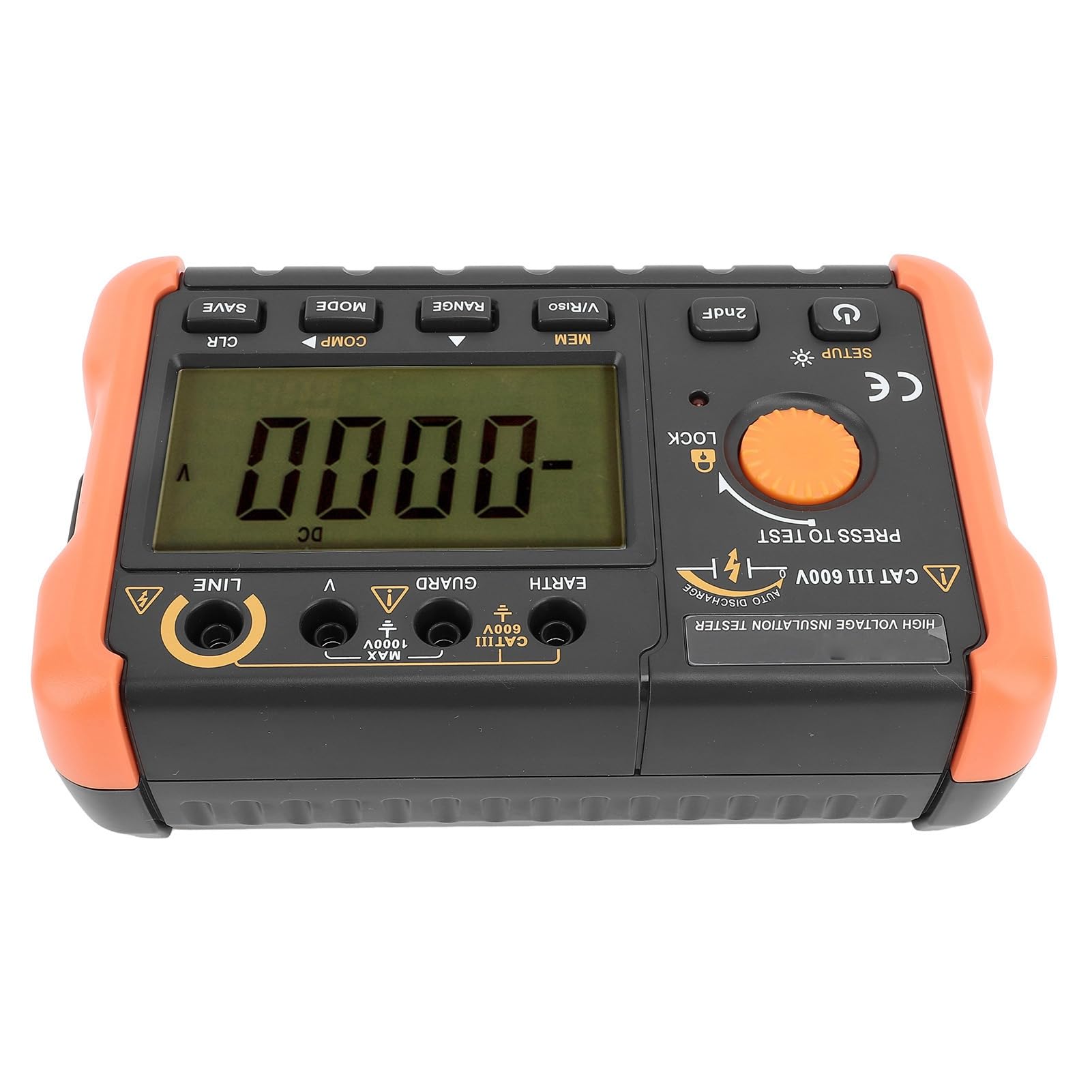Generic Cyfrowy Tester Izolacji Miernik Rezystancji 1000 V do Kontroli i Konserwacji Instalacji Elektrycznej, Przechowywanie 100 Danych Pomiarowych