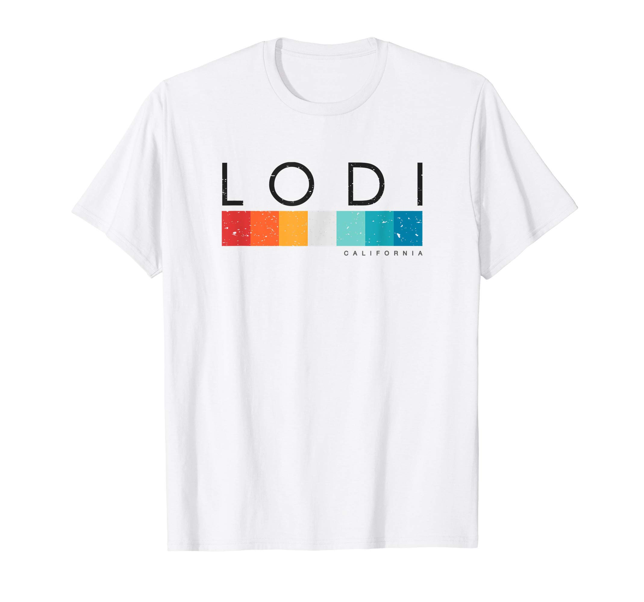 Retro Lodi CA Distressed GraphicVintage Lodi California CA Retro Design T-Shirt