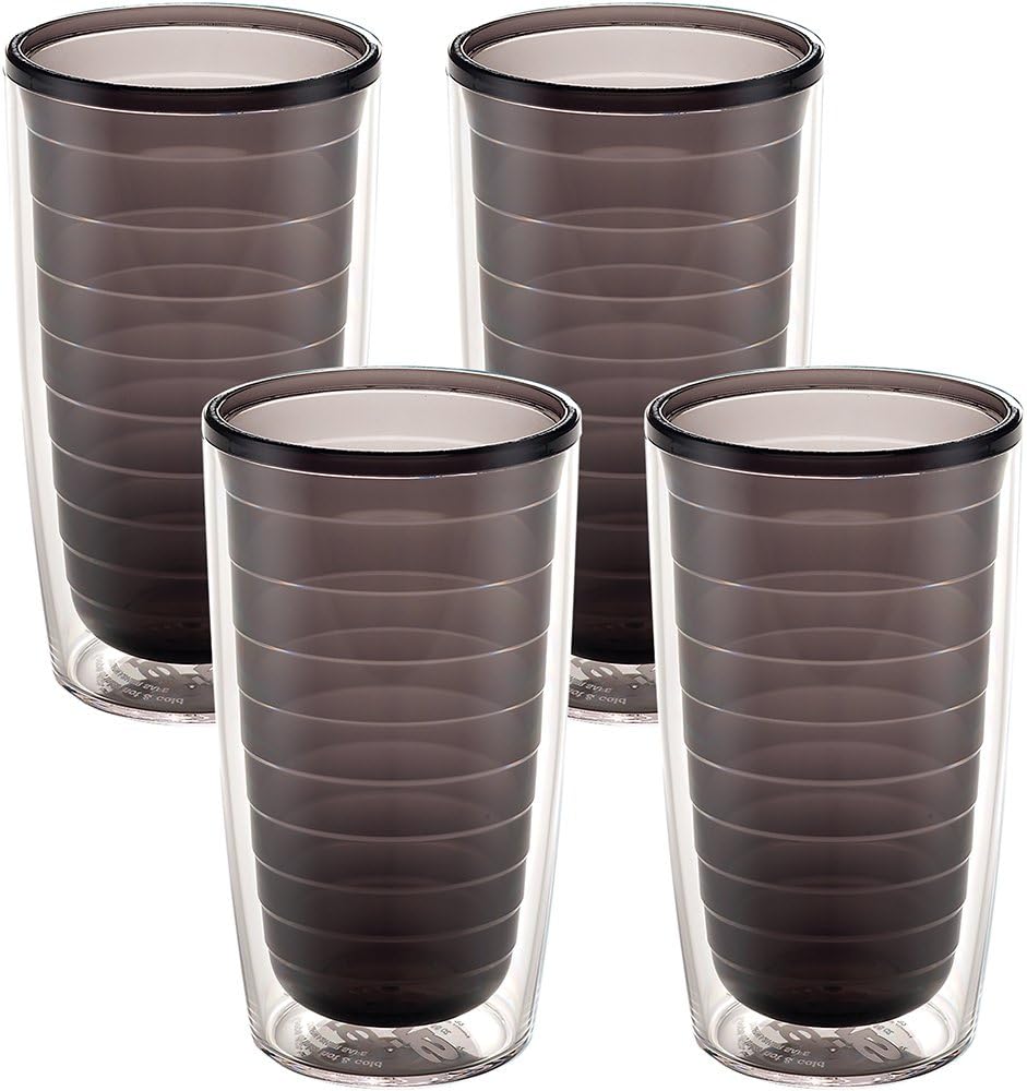 Clear & Colorful Insulated Tumbler 4 Pack - Boxed, 16oz, Quartz