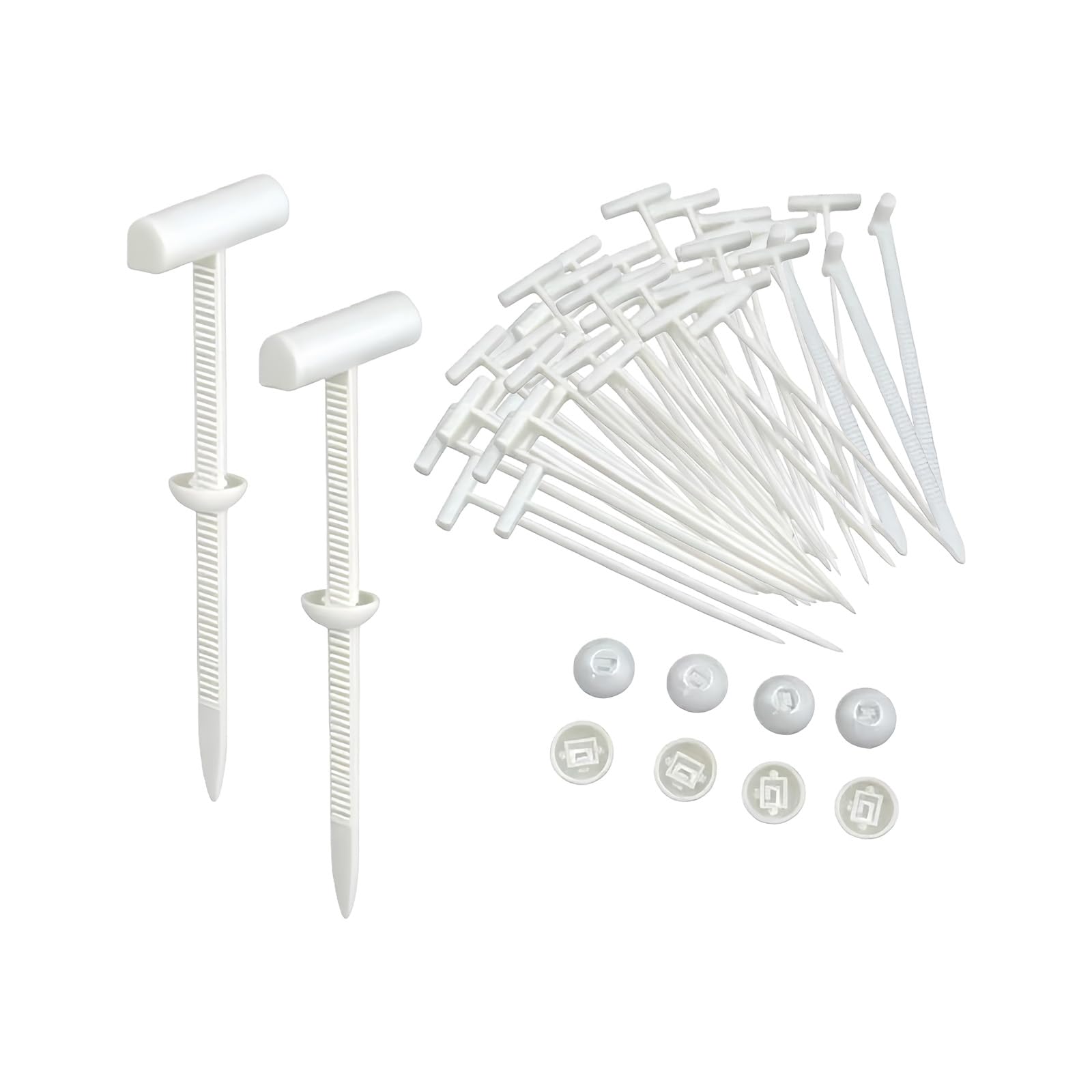 Tuygn White Multipurpose Nylon Cable Tie Buckle, Heavy Duty Locking Nylon Zip Ties Holder, Reusable Tie Buckle For Car Maintenance & Wire Management