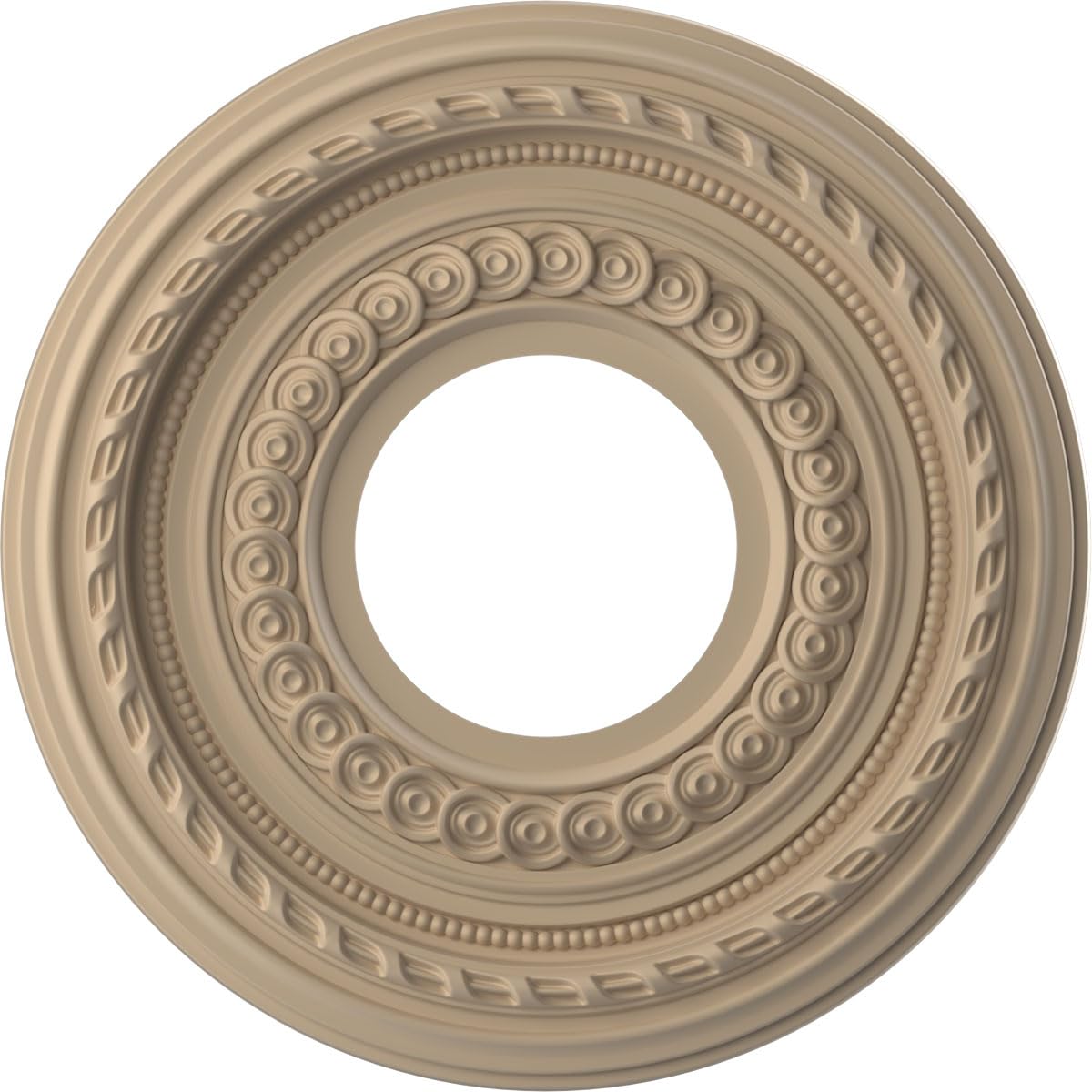 19"OD x 3 1/2"ID x 1"P Cole Thermoformed PVC Ceiling Medallion (Fits Canopies up to 5 1/8"), UltraCover Satin Hunt Club Green — Amazon image 12
