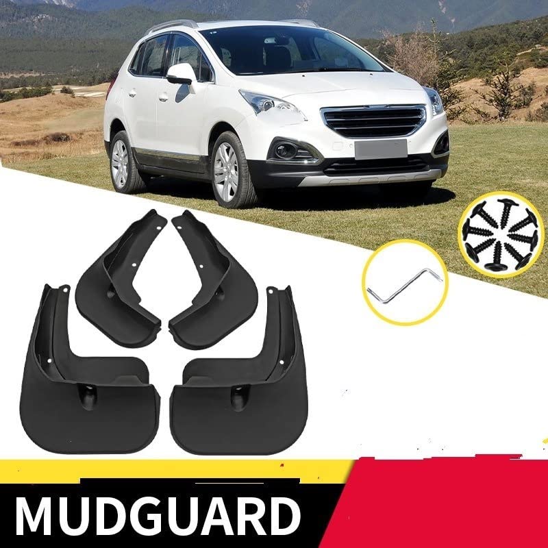 Guardabarros de coche Peugeot 3008 de 2013 a 2016 que evitan salpicaduras y daños 2