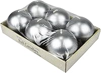 Vista 2 de Zest Candle Velas de bola de 6 piezas, 3 pulgadas, plata metálica