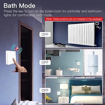 MOES ZigBee Wireless Scene Switch Push Button Controller, Tuya/MOES Zigbee Hub Required, Smart Life & Tuya Remote Control,2 Gang