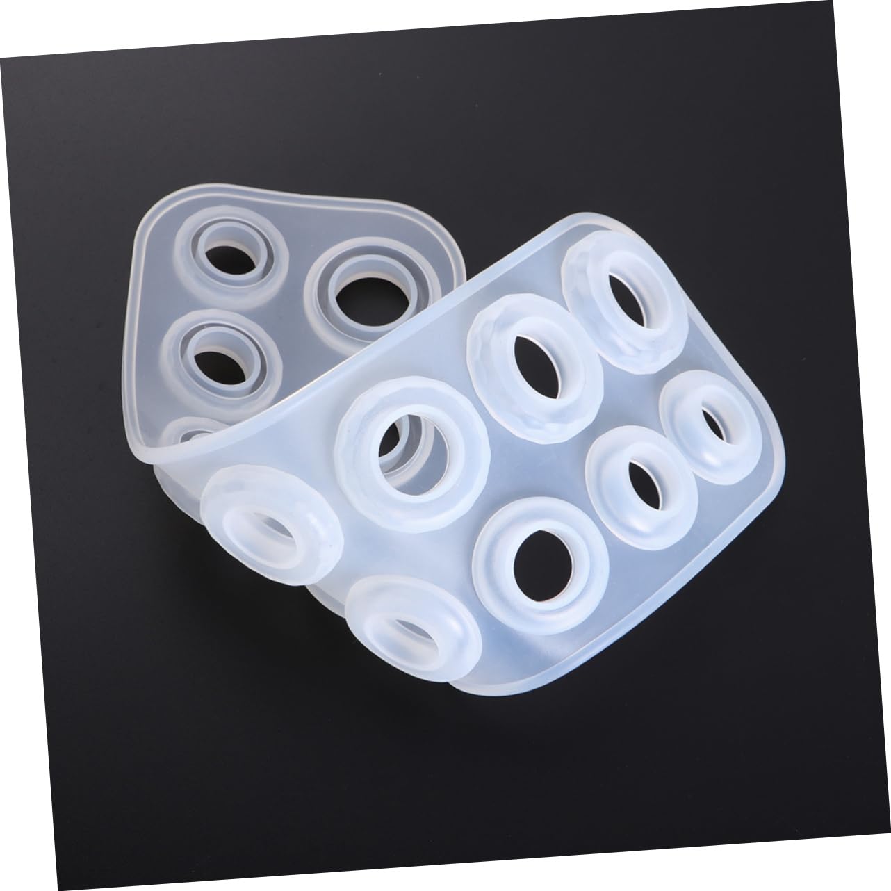 Stampo in Silicone per Anelli Gioiello Fai da Te, Rotondo e Rombo | Progetti Resina Epossidica, Bianco, Riutilizzabile e Antiaderente, Facile da Pulire e Separare