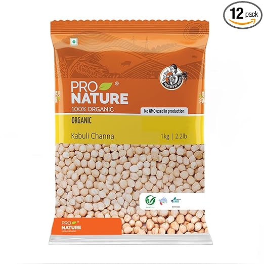 Pro Nature 100% Organic Kabuli Channa, 1kg