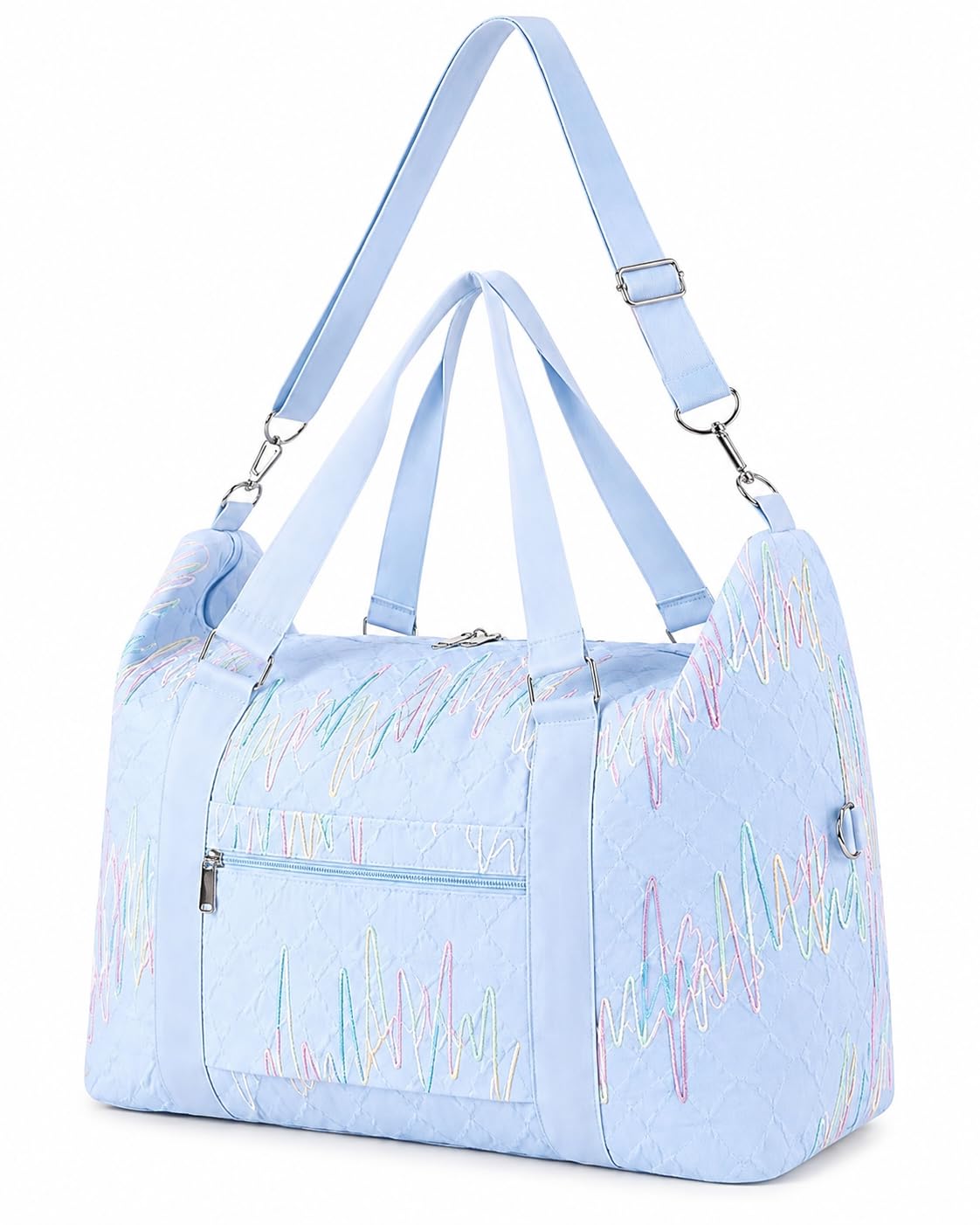 Little Swag Women Duffle Handbag with Shoulder Strap | Large Waterproof Nylon Travel Bag | Lightweight Tote Bag for Office, Gym, Weekend Trips & Daily Use-picture-44