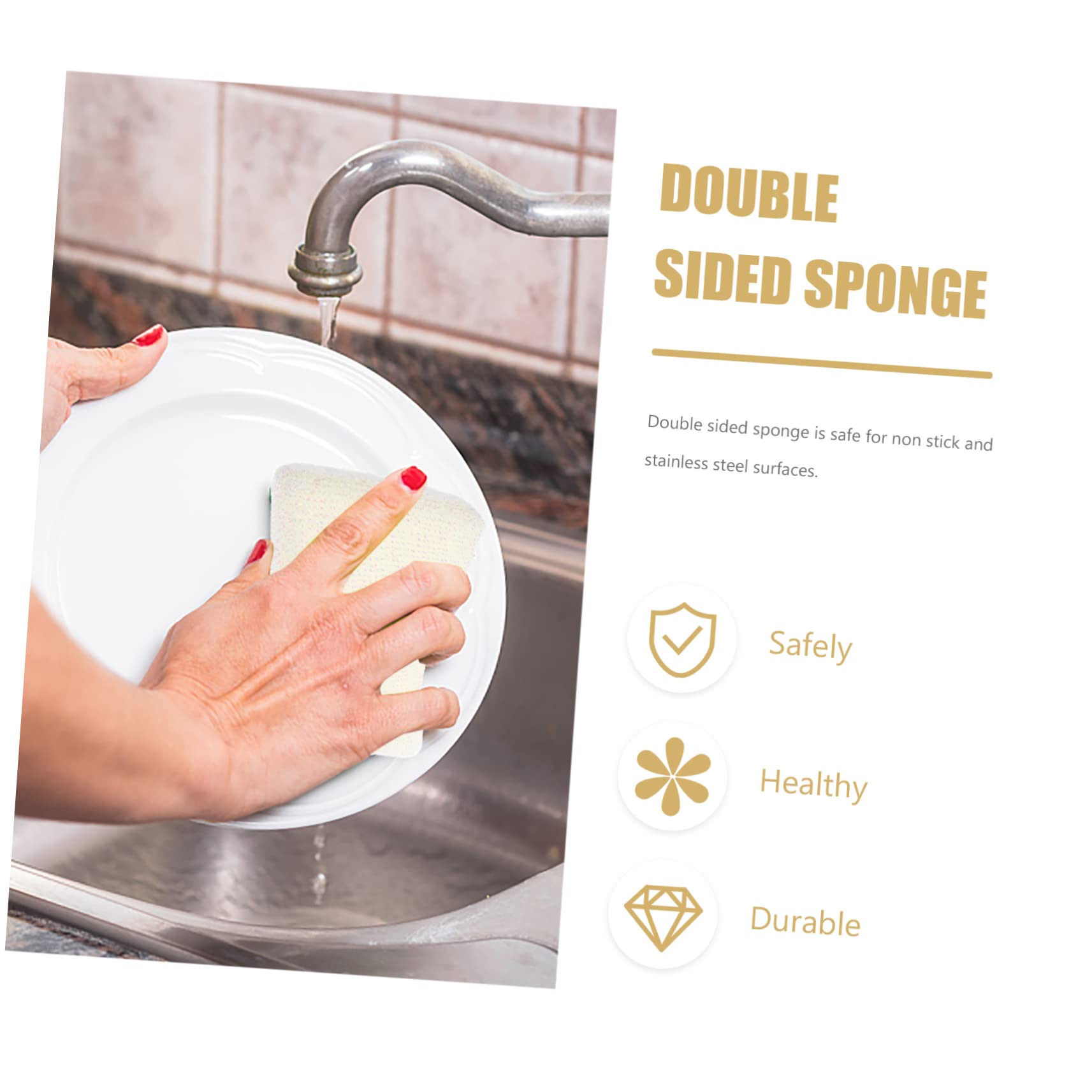 ULTECHNOVO 3 Set Spugna Forte Spugne Spugna Paglietta Scopo Detersivo Piatti Detergente Piatti Padella Salviette Spesse Per Lavare I Piatti Strumento Per Lavare I Piatti Poliestere 10 Pezzi*3